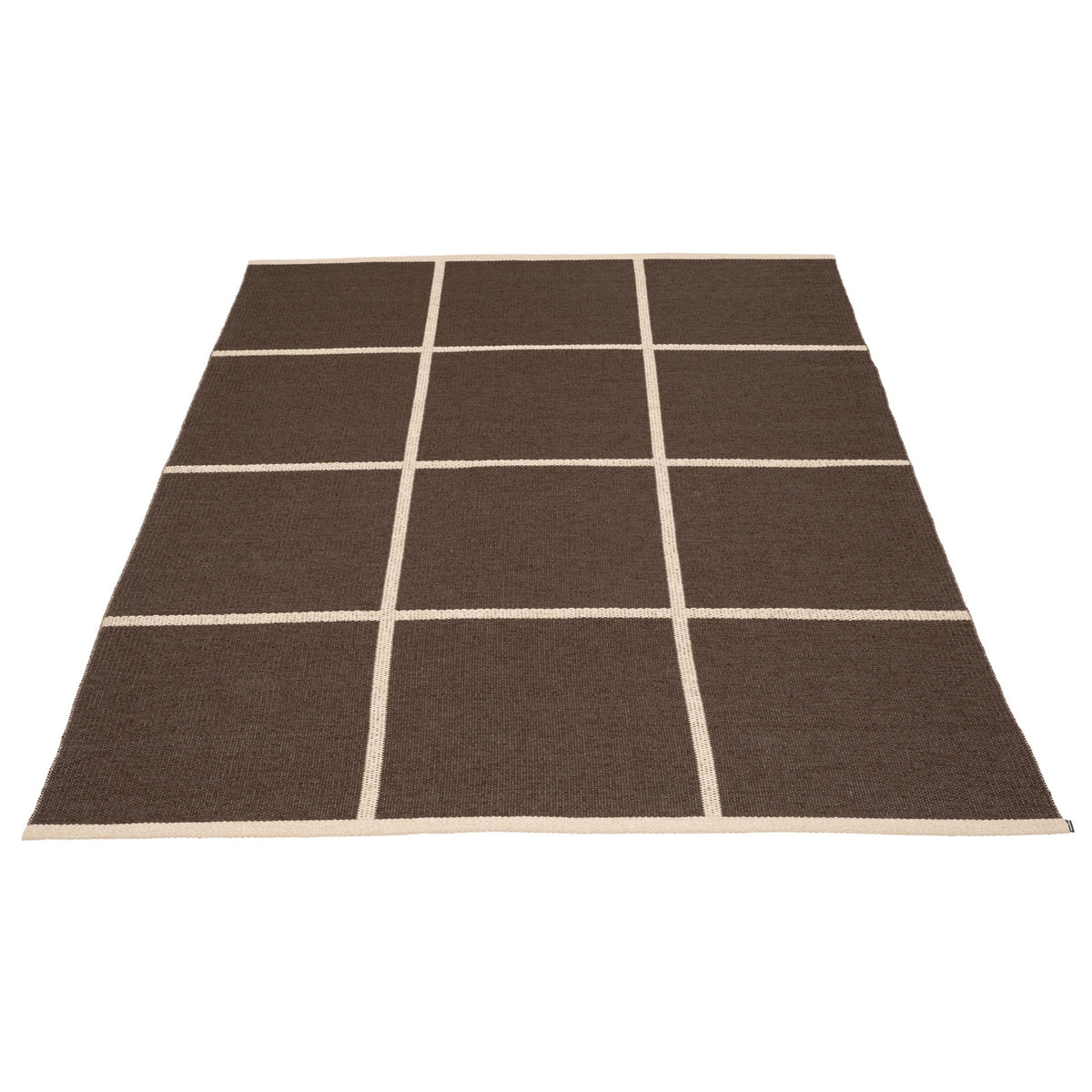 Pappelina Rug Criss Dark Brown 180x260