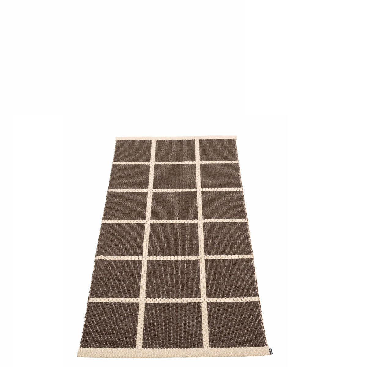 Pappelina Rug Criss Dark Brown 70x150