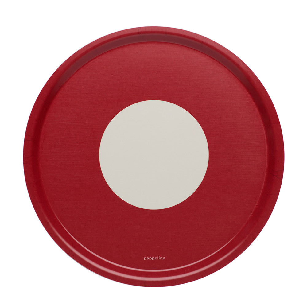 Pappelina Vera Tray Round Red