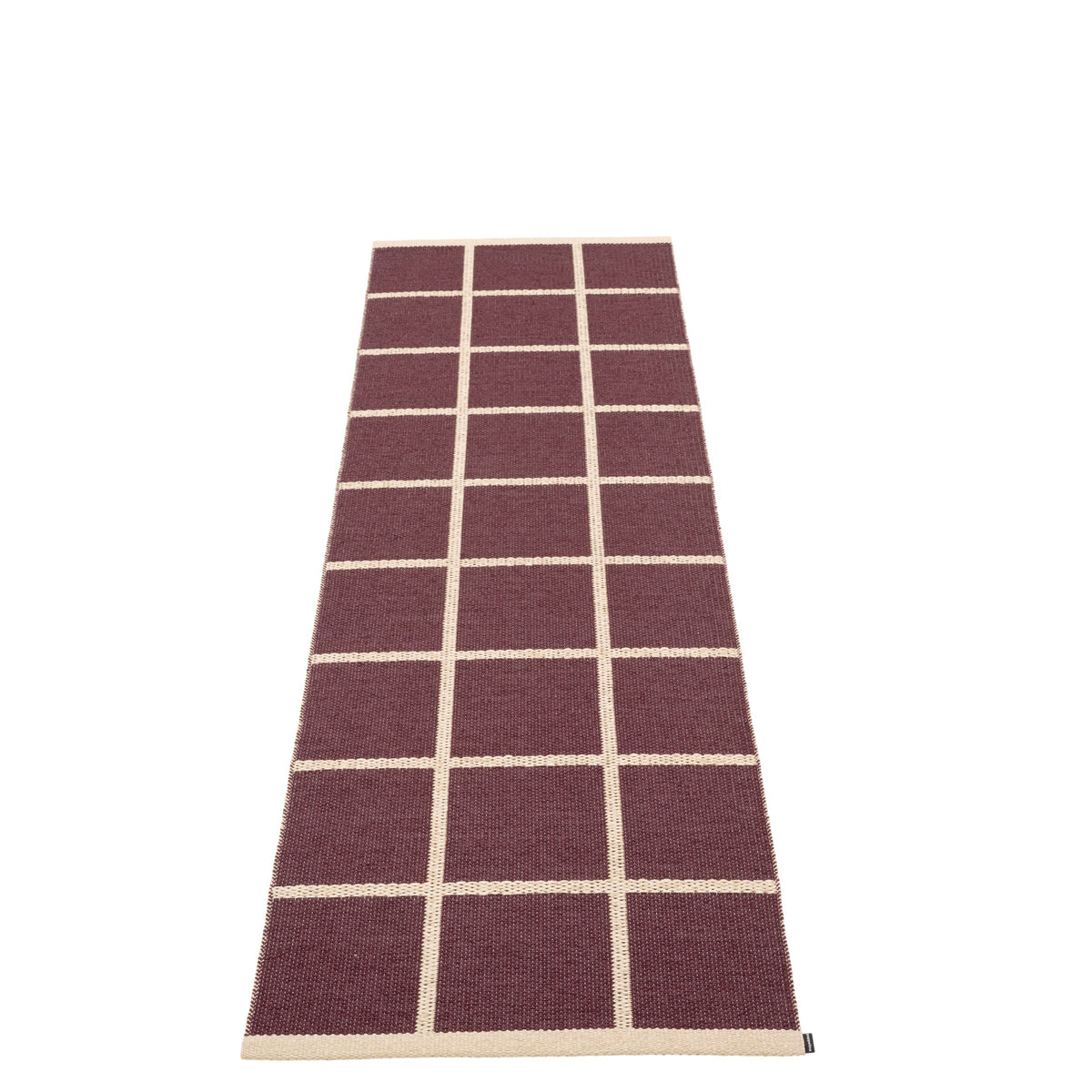 Pappelina Rug Criss Burgundy 70x225