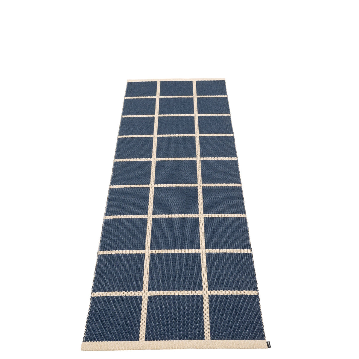 Pappelina Rug Criss Dark Blue 70x225
