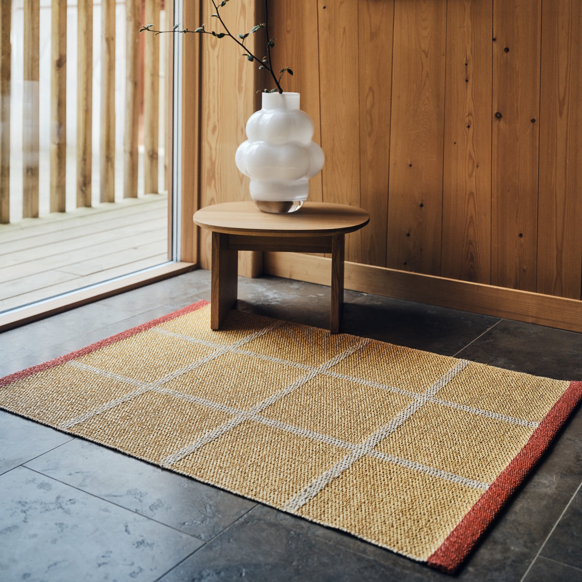 Pappelina Rug Criss Pop 70x100 Pale Yellow