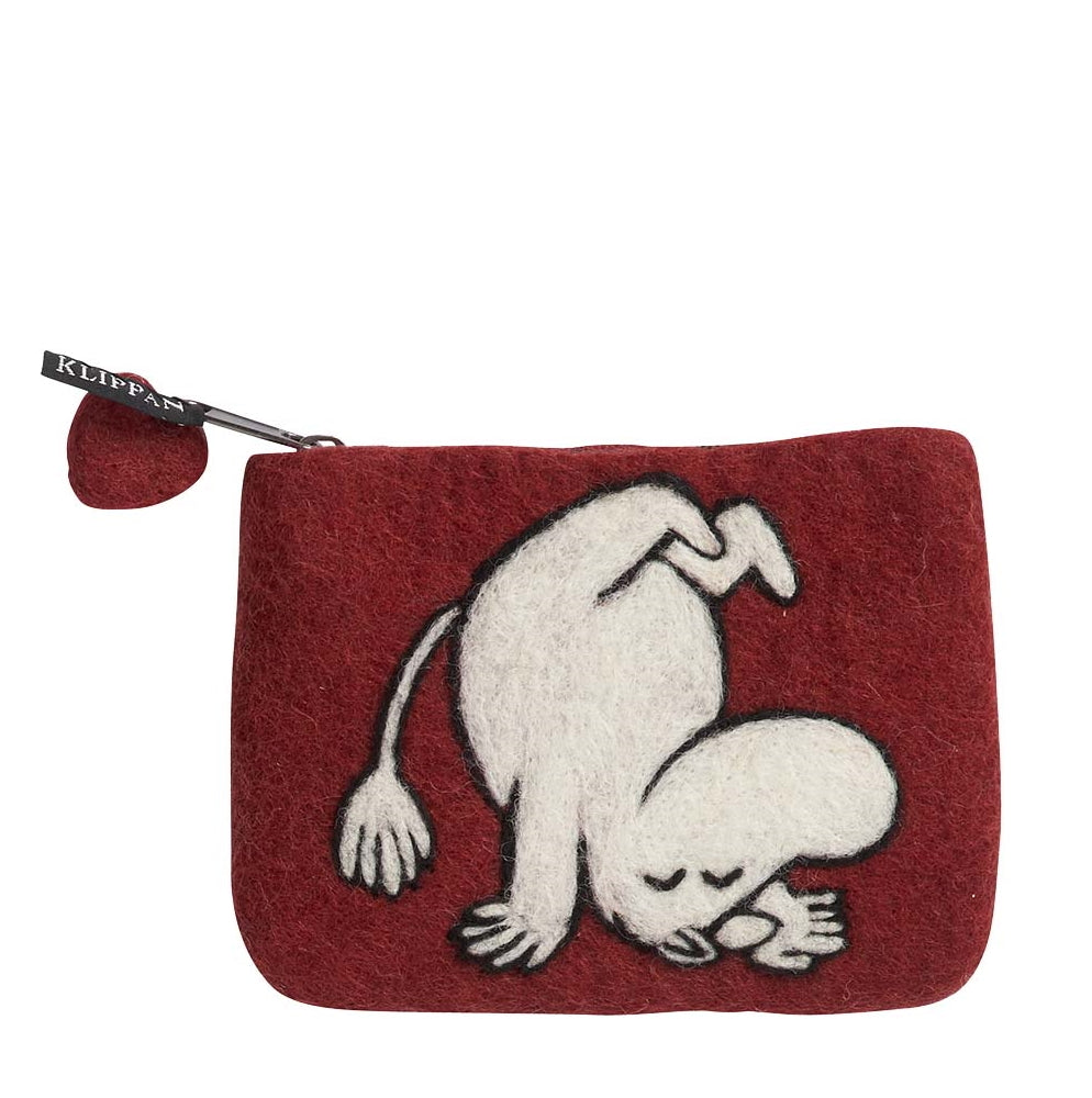 Klippan Moomin Up & Down Hand Felted Purse Red