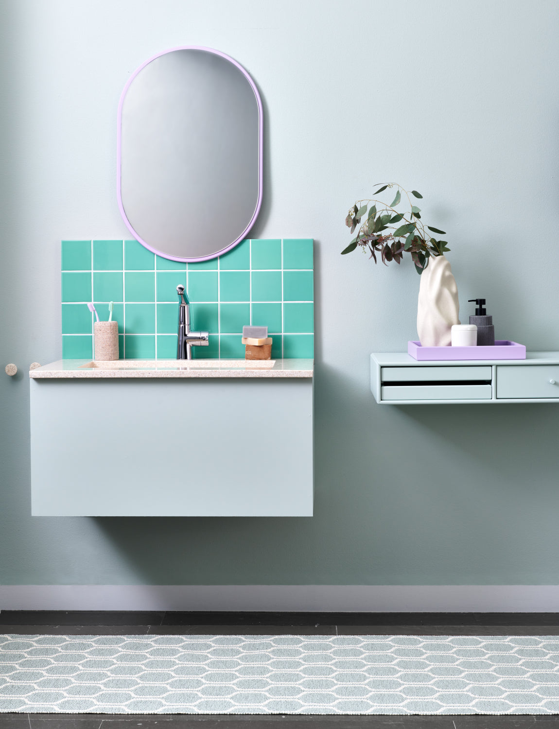 Pappelina Rug Ants Sage 70x90