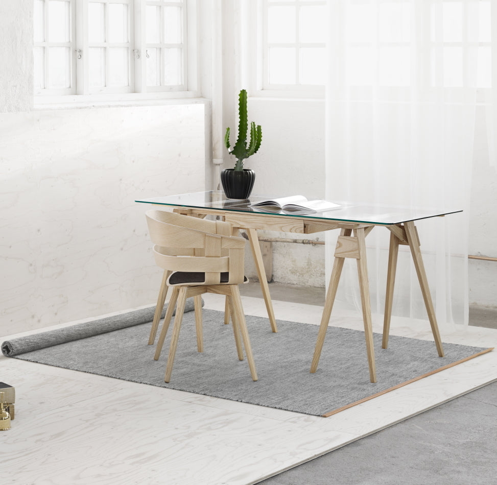 Design House Stockholm Bjork Rug Wool-Leather 70x130