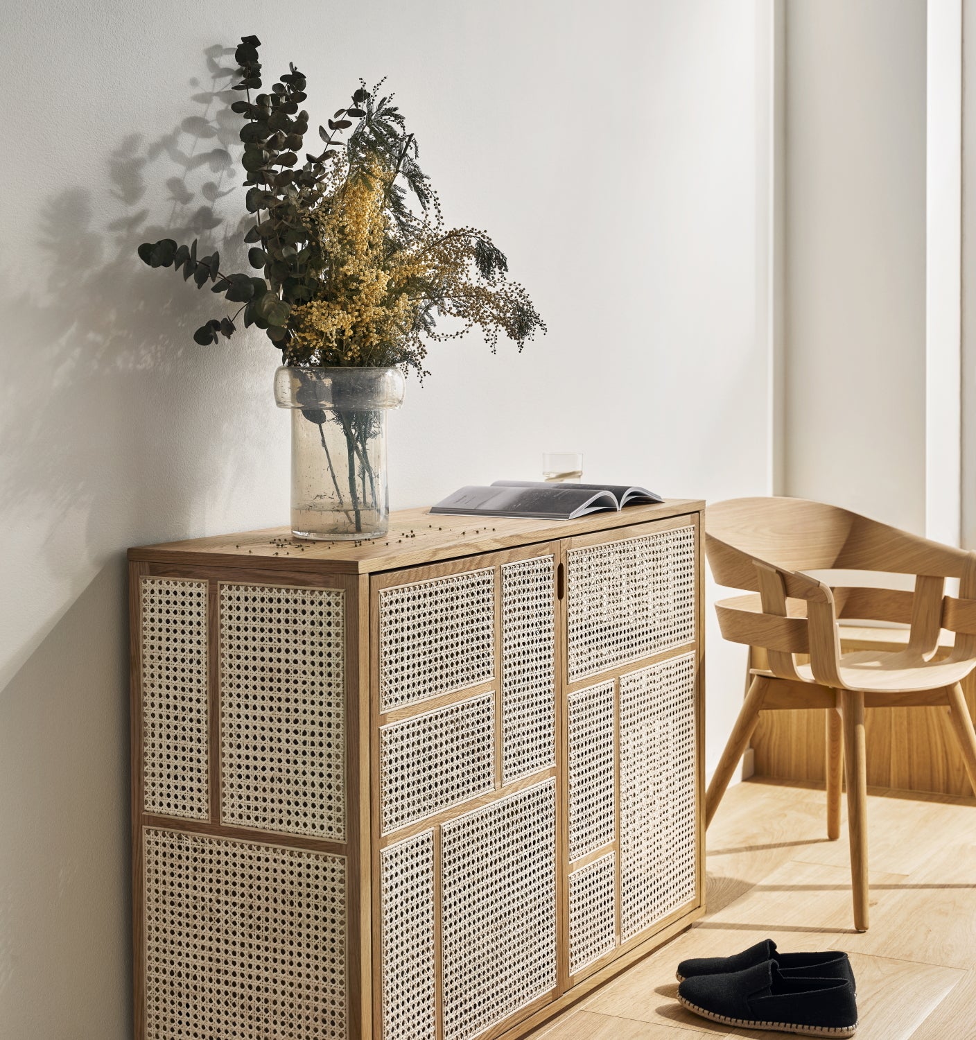Design House Stockholm Air Sideboard Oak-Rattan Natural