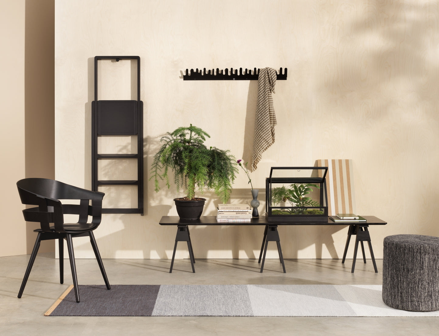 Design House Stockholm Fields Carpet 70x130 blue-grey