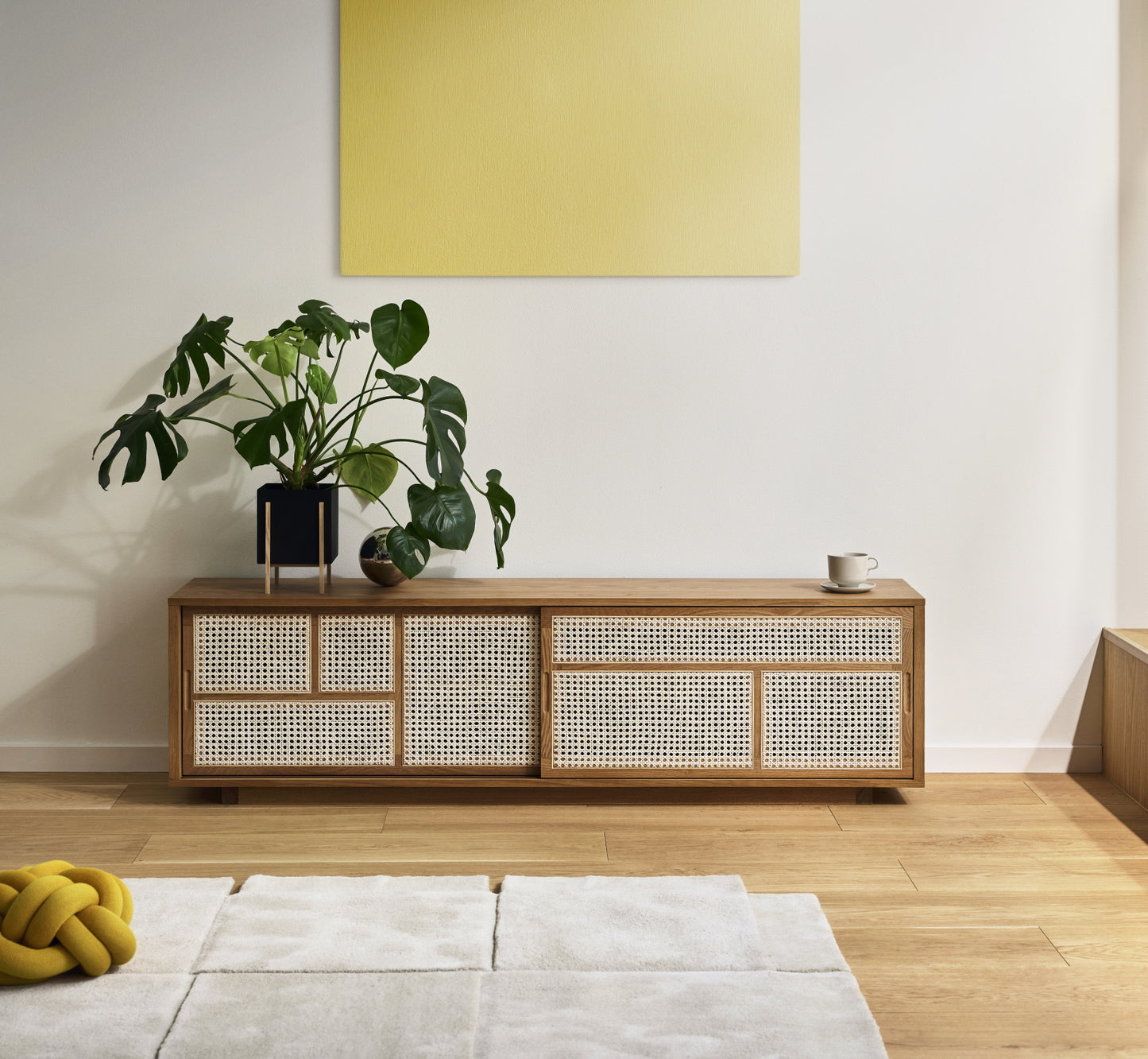 Design House Stockholm Air Sideboard Low Oak-Rattan Natural