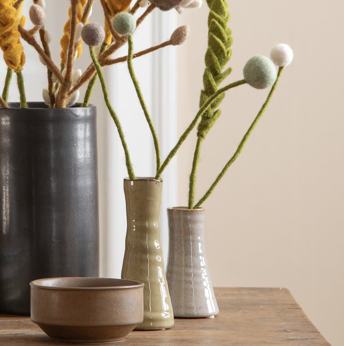 Gry & Sif Flower Stem Earth Tones 2cm Bud