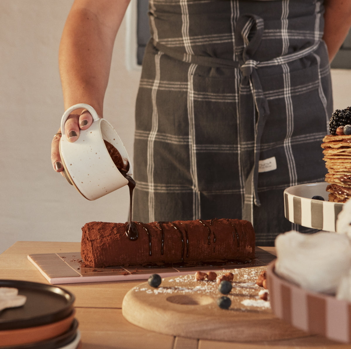 OYOY Hagi Ceramic Jug Small White/Brown