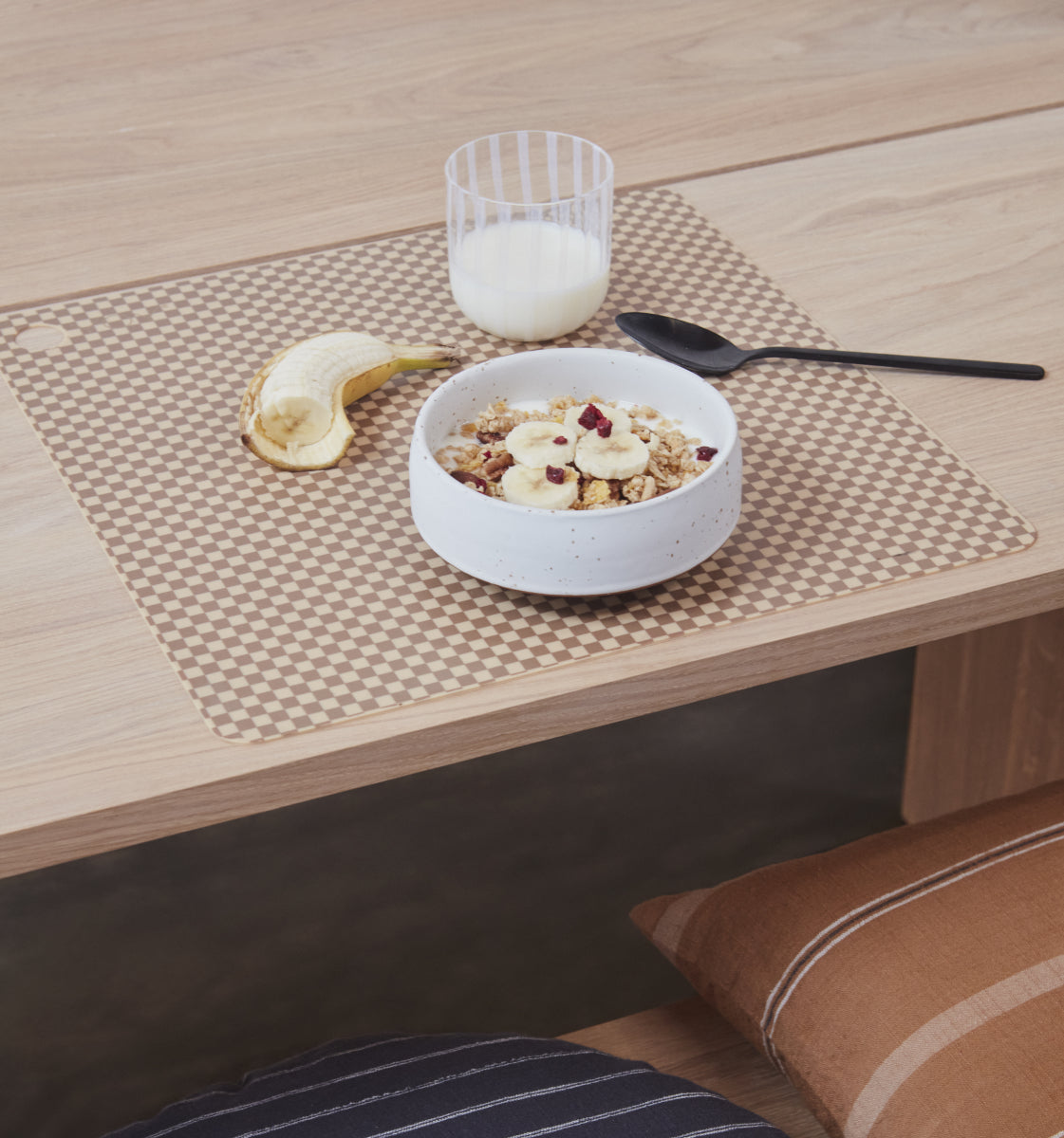 OYOY Placemat Checker 2pk Vanilla