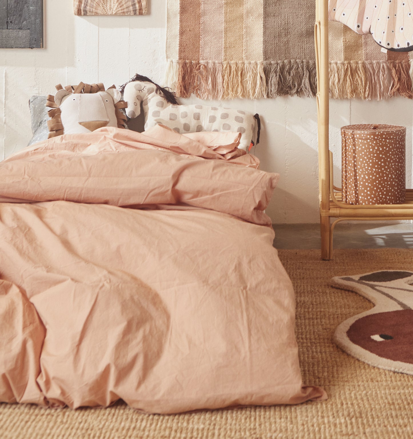 OYOY Nuku Bedding Single Dark Powder
