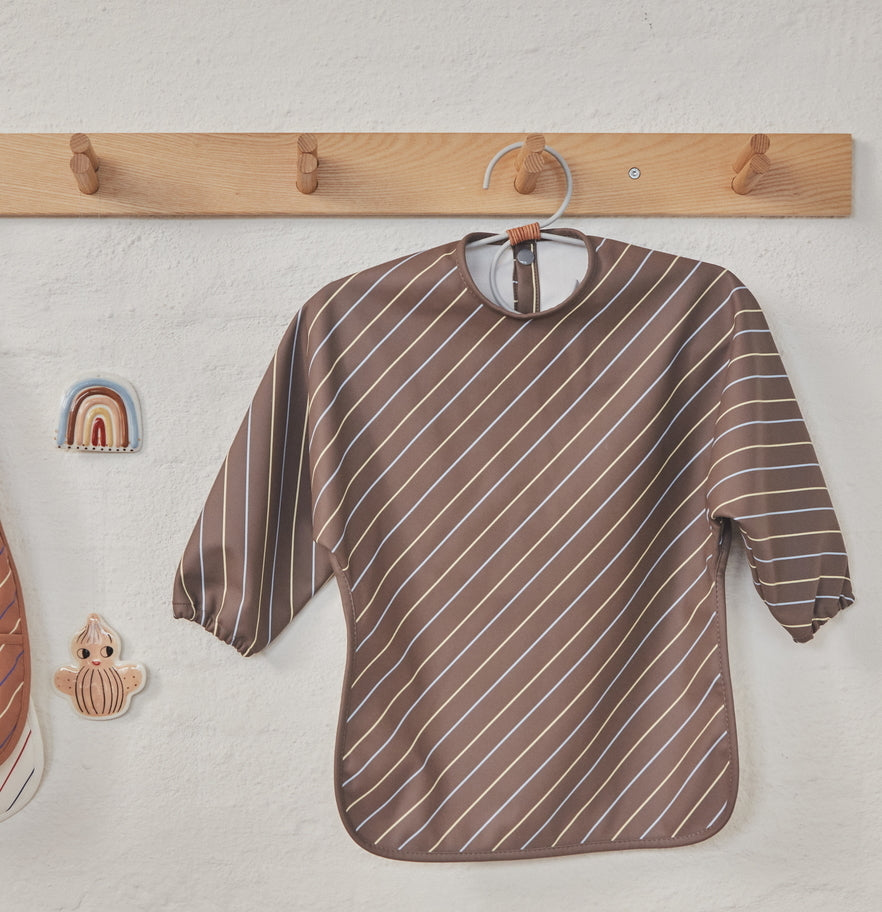 OYOY Striped Cape Bib Brown