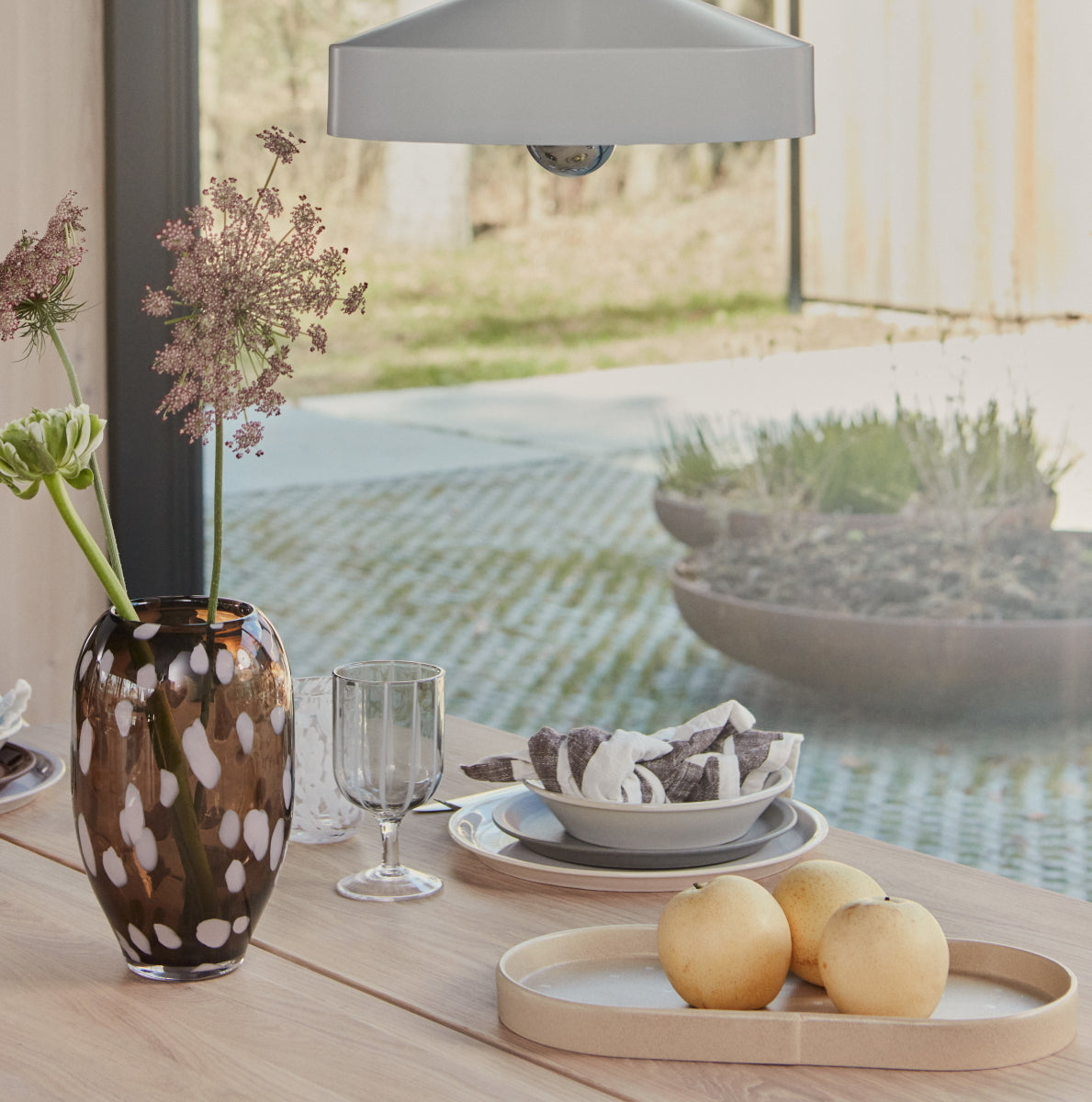 OYOY Aki Tray Oval White