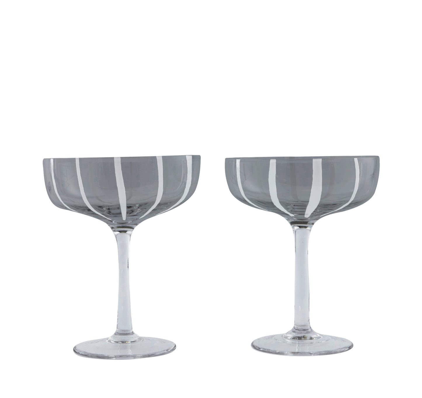 OYOY Mizu Coupe Glasses 2pk Grey