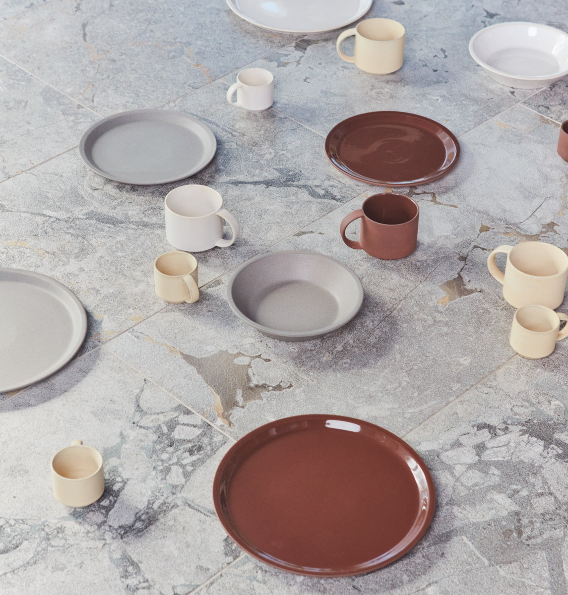 OYOY Yuka Ceramic Lunch Plate 2pk Brown