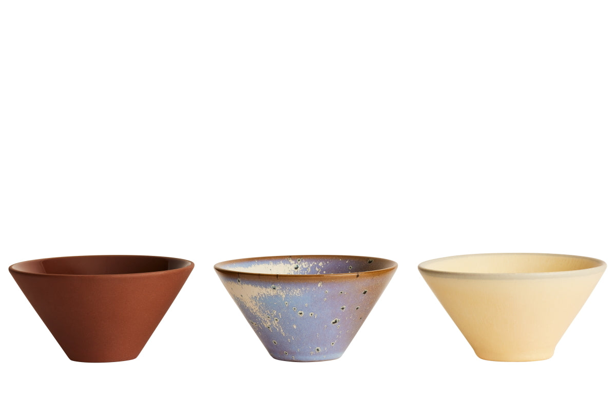 OYOY Yuka Bowl 3pcs dark terracotta