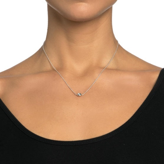 Efva Attling Love Bead Necklace Silver Topaz