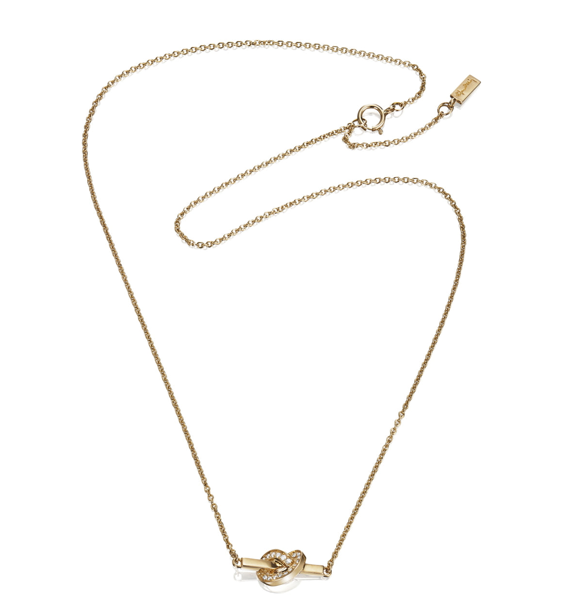 Efva Attling Love Knot & Stars Necklace Gold