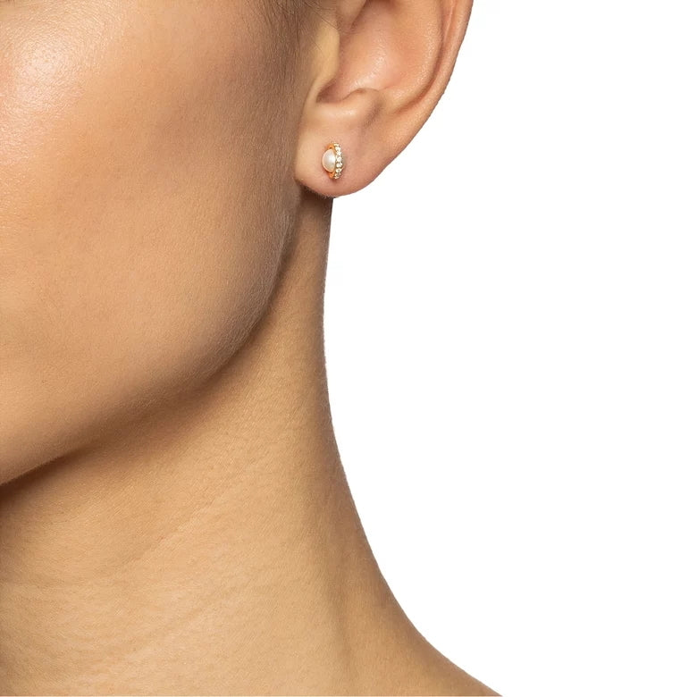 Efva Attling Little Day Pearl & Stars Studs White Gold