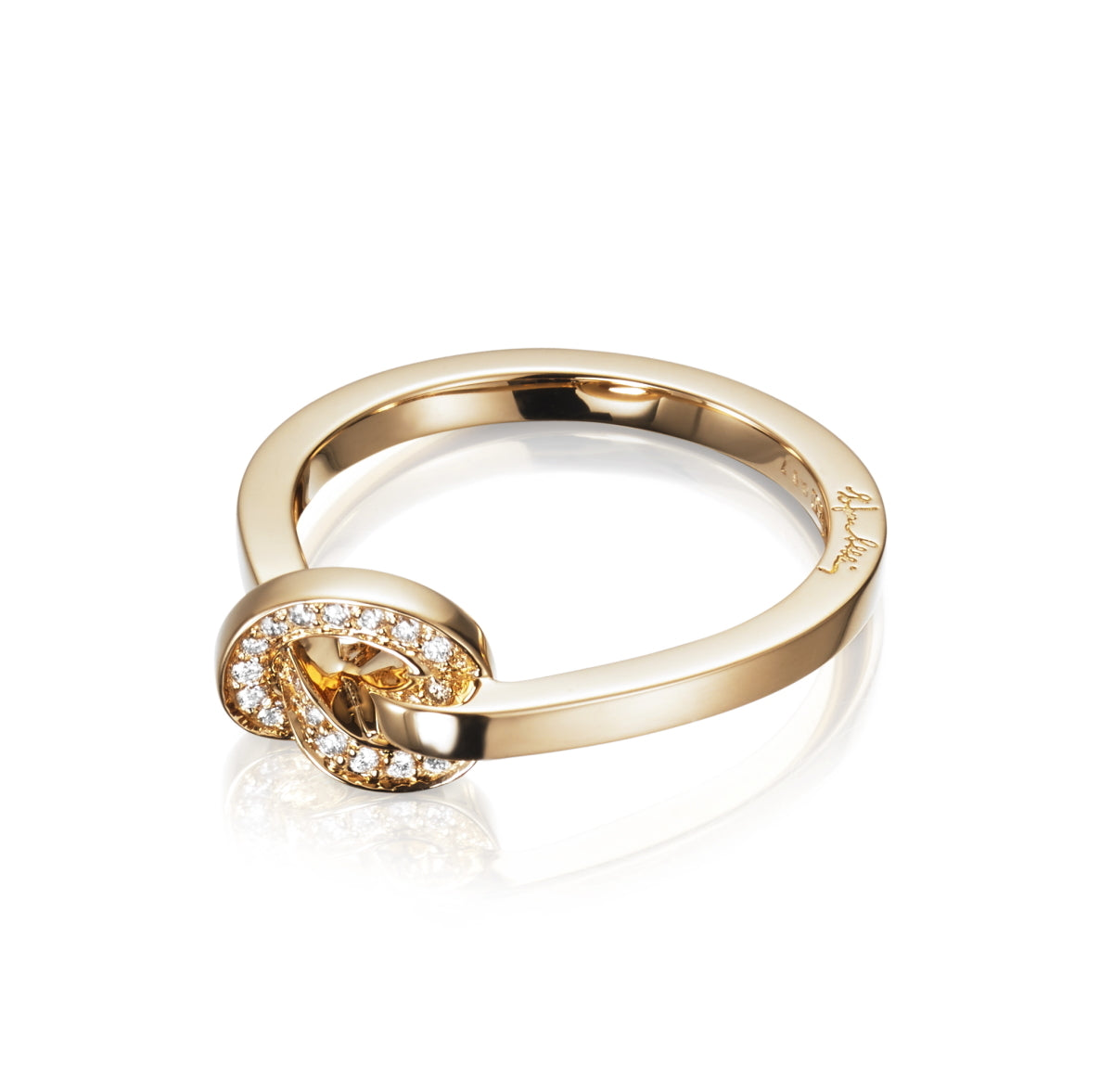 Efva Attling Love Knot & Stars Ring Gold