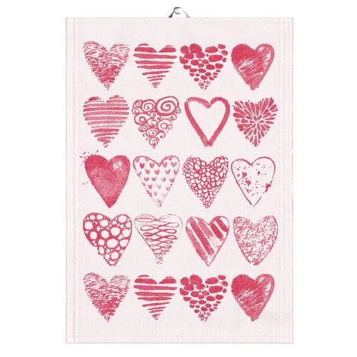 Hearts Tea Towel 35x50