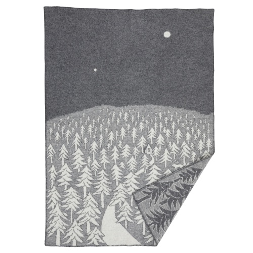 House in Forest blanket grey