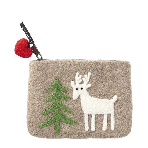 Forest Felted Purse beige