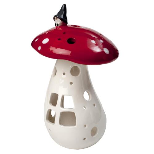 Gnome Mushroom Lantern 21cm