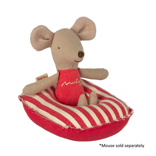 Mouse Rubber Boat Small red stripes