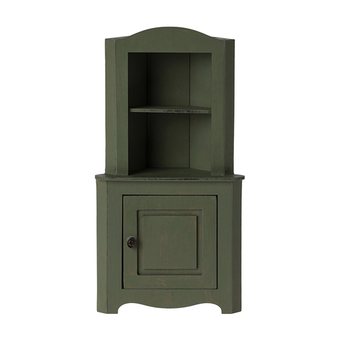 Miniature Corner Cabinet dark green