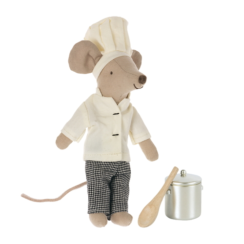 Chef Mouse with Pot and Spoon
