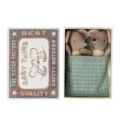 Twins Baby Mice in Matchbox