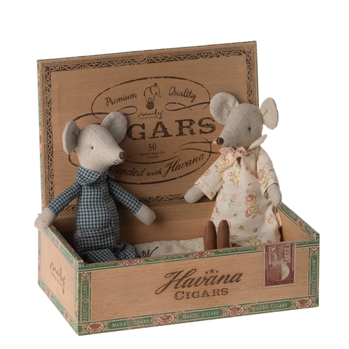 Grandma and Grandpa Mice in Box