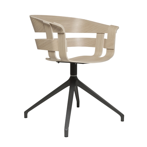 Wick Chair Swivel oak-grey