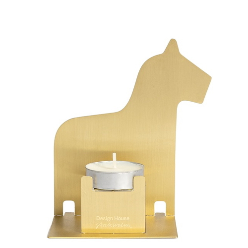 Pop-Up Candleholder Dala Horse brass