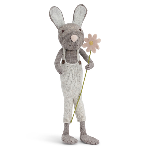 Bunny XL Grey pants & flower