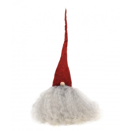 Santa Sml red hat grey beard