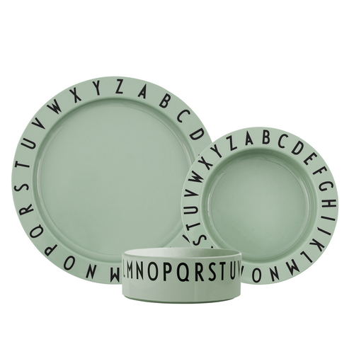 Eat & Learn Plate Set Green