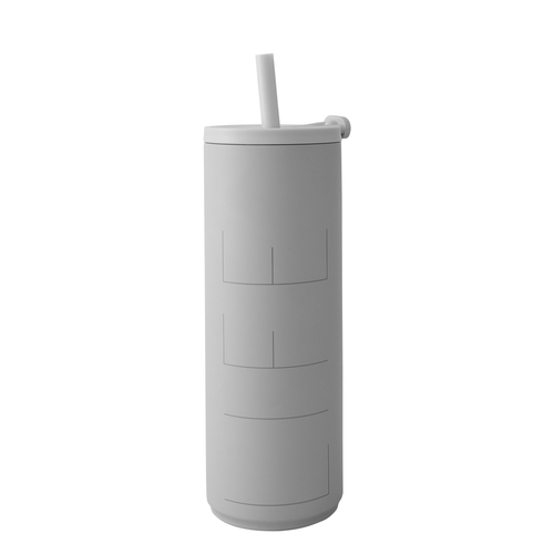 Travel Thermo Straw Cup Grey