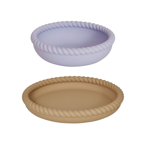 Mellow Plate & Bowl rubber-lavender