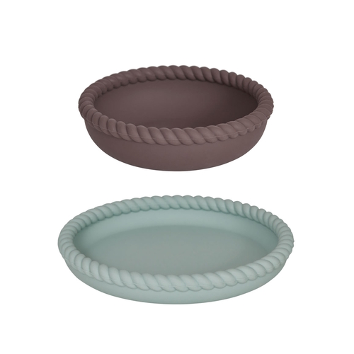 Mellow Plate & Bowl mint-choko