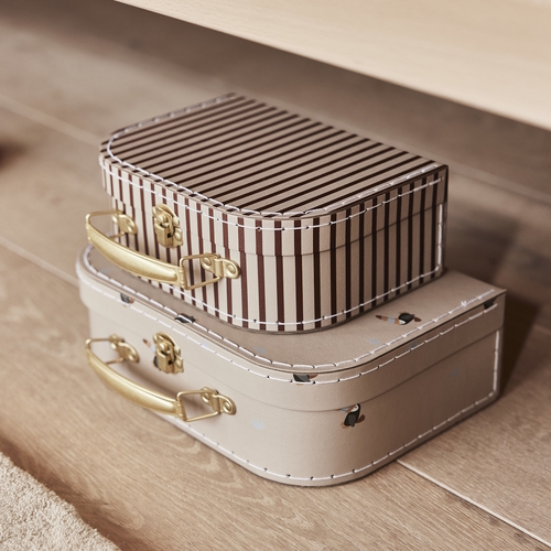 Mini Suitcase Toucan & Stripe 2pk