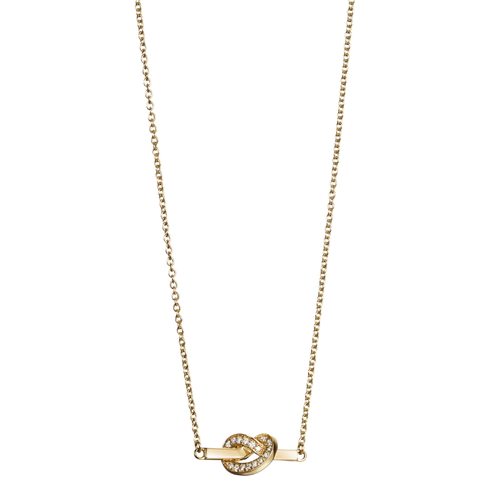 Love Knot & Stars Necklace Gold