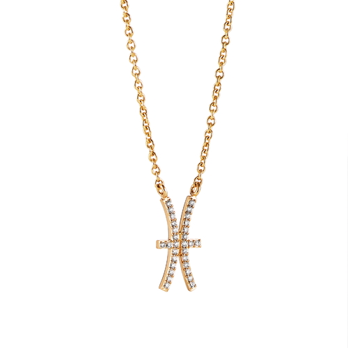 Double Trouble & Stars Necklace Gold