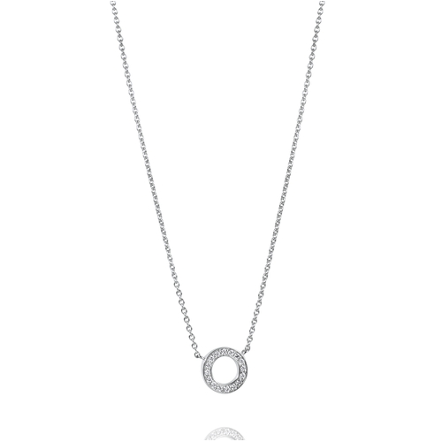 Circle Of Love Necklace White Gold