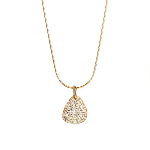 Little Rose Petal & Stars Pendant Necklace gold