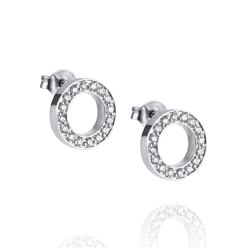 Circle Of Love Earrings White Gold