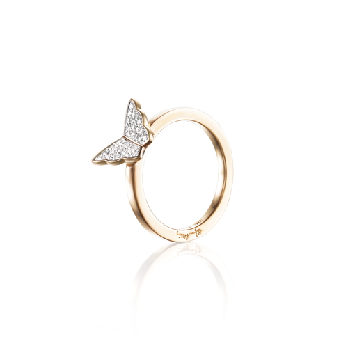 Little Miss Butterfly & Stars Ring Gold