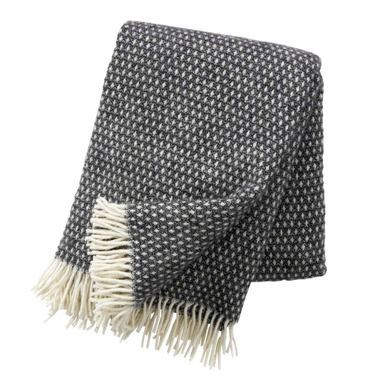 Klippan Knut Brushed Wool Blanket Dark Grey